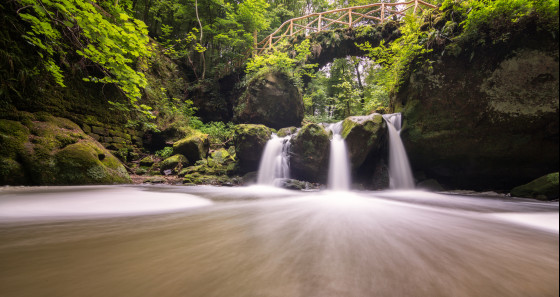 The ‘Schiessentümpel waterfall’, the symbol of the Mullerthal region – Luxembourg’s Little Switzerland, was built in 1879. Copyright: Alfonso Salgueiro www.alsalphotography.com/LFT