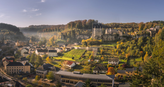 The old market town of Larochette in the Mullerthal region is dominated by two castles overlooking the Valley of the White Ernz. Copyright: Alfonso Salgueiro www.alsalphotography.com/LFT